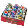 Shiny Brite Christopher Radko Confetti 2.5" Decorated Rounds & Reflectors Tulip Christmas Ornaments 4027749