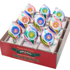 Shiny Brite Christopher Radko Confetti 2.5" Reflector Tulip Christmas Ornaments 4028098 Best