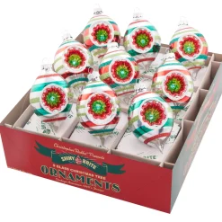 Shiny Brite Christopher Radko Holiday Splendor 2.5" Vintage Inspired Tulip Reflector Christmas Ornaments 4028094 Online