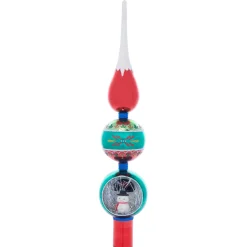 Shiny Brite Christopher Radko Holiday Splendor 15" Holiday Scene Finial Christmas Tree Topper 4028223 Hot