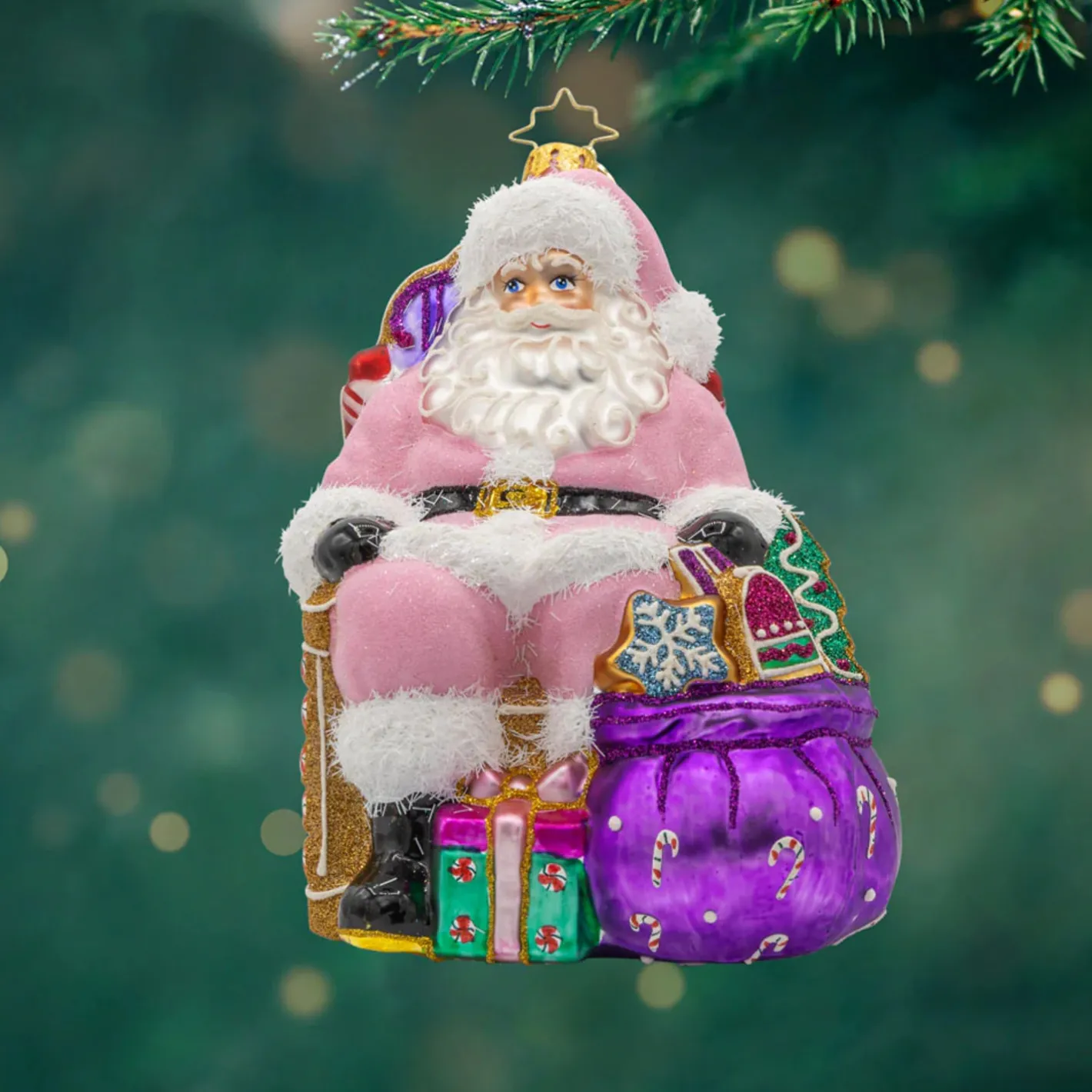 Christopher Radko Sweet Tooth Santa Glass Christmas Ornament 1022202 Discount