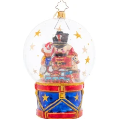 Shiny Brite Christopher Radko Toyland Treasures Snow Globe Glass Ornament 1021566 New