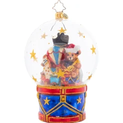Shiny Brite Christopher Radko Toyland Treasures Snow Globe Glass Ornament 1021566 New