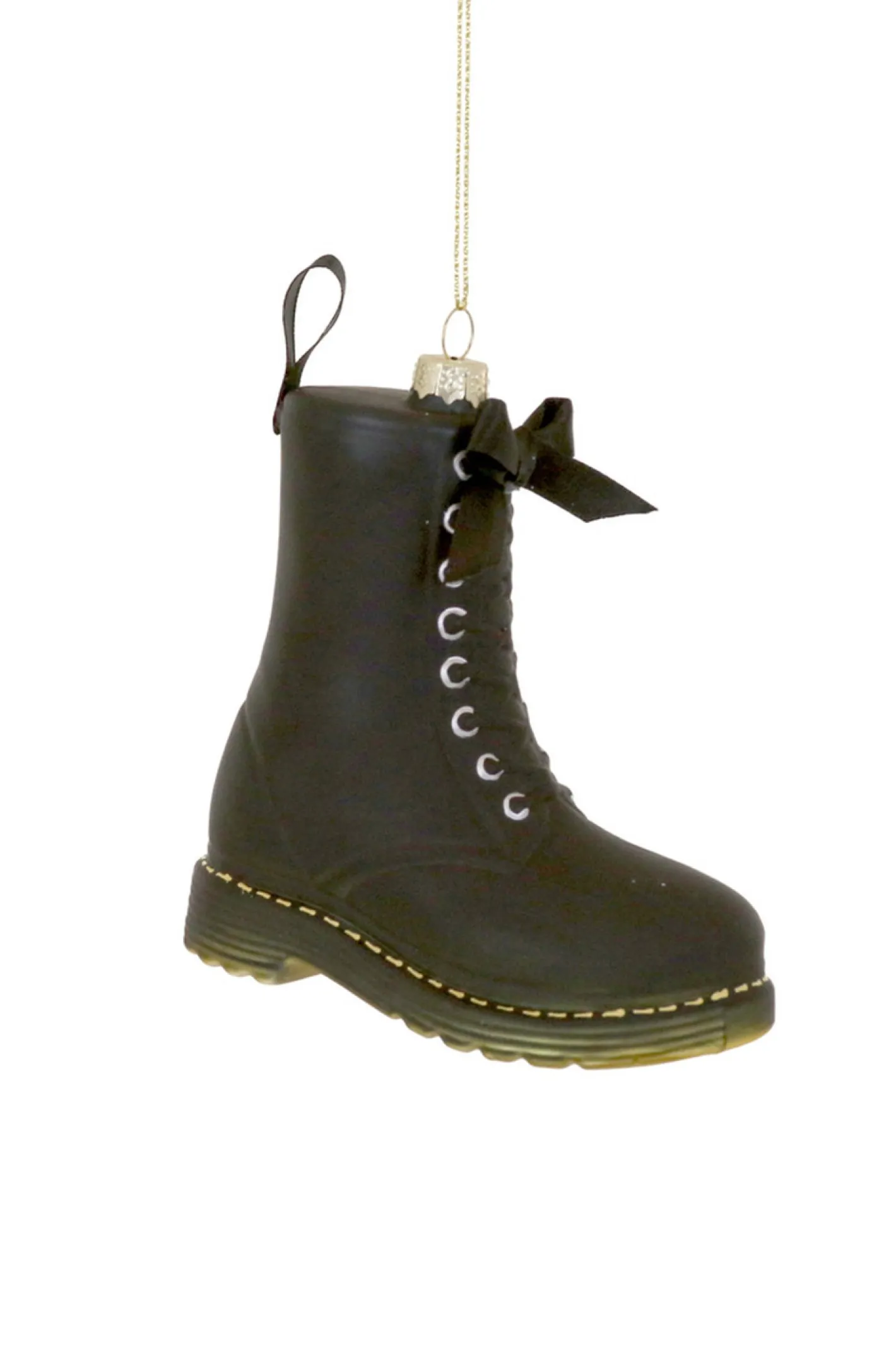 Cody Foster Co Cody Foster 5" Black Combat Boot Glass Christmas Ornament GO-8778 Clearance