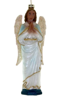Cody Foster Co Cody Foster 7.25" Heirloom Angel African American Glass Christmas Ornament GO-6447 Sale