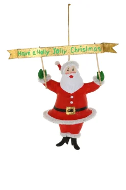 Cody Foster Co Cody Foster 6.75" Holly Jolly Christmas Santa Ornament RO-3252