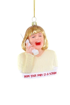 Cody Foster Co Cody Foster 5" Hope Your Christmas Is A Scream Glass Christmas Ornament GO-9093 Best