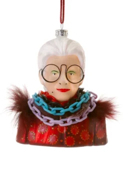 Cody Foster Co Cody Foster 5" Iris Apfel Glass Christmas Ornament GO-6426 Hot