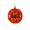 Cody Foster Co Cody Foster 4.5" Jack-o-Lantern Glass Halloween Ornament GO-9077