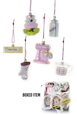 Cody Foster Co Cody Foster Set of 6 Vintage Kitchen Items Glass Christmas Ornaments GO-6929 Sale