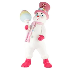 December Diamonds 44" Cotton Candy Snowman Christmas Figure 08-08787 Outlet