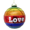 December Diamonds 4" Rainbow LOVE Glass Christmas Ornament 79-81111 Sale