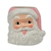 December Diamonds Pink Santa Planter Head Christmas Decoration 29-29743 Outlet