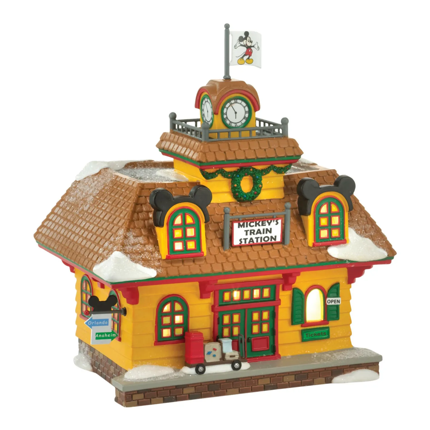 Department 56 Disney Village Mickey's Train Station Building 4032203 New
