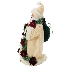 Department 56 Possible Dreams Santa Old World Poinsettia Figure 6016467 Clearance
