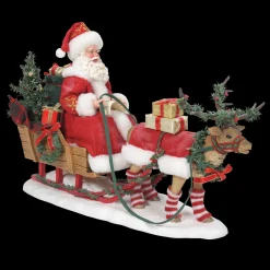 Department 56 Possible Dreams LED Lighted Santa Through the Woods 6010217 New