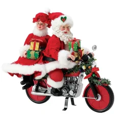 Department 56 Possible Dreams Santa On Any Sunday Motorcycle Figure 6012222 Clearance
