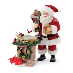 Department 56 Possible Dreams Santa Bird Bath Figure 6016498 Clearance