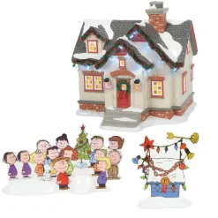 Department 56 Snow Village The Peanuts House Set 6007629 Clearance