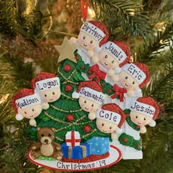 Polar X Family of 8 Around the Christmas Tree Personalized Ornament OR1789-8 Outlet