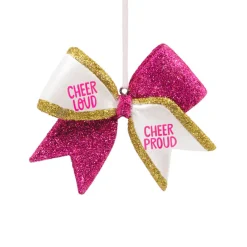 Hallmark 2.5" Cheerleading Hair Bow Christmas Ornament 1HGO2186 Discount