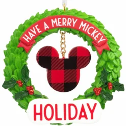 Hallmark 3" Mickey Wreath Icon Christmas Ornament 2HCM9478 Hot