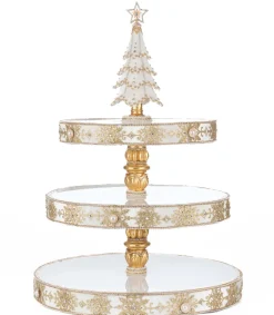 Katherines Collection Katherine's Collection 23.5" Bells of Brilliance Tiered Serving Tray Christmas Decoration 28-528775 Hot