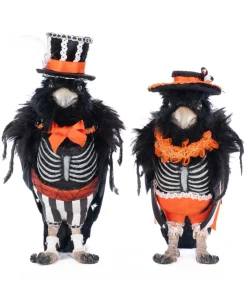 Katherines Collection Katherine's Collection 9.5" Edgar Allen and Poe the Crows Halloween Collection 28-528647 New