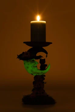 Katherines Collection Katherine's Collection 17" Glow In the Dark Jacks and Cats Moon Halloween Pillar Candle Holder 28-428196 Hot