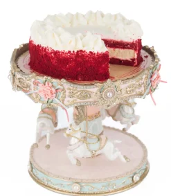 Katherines Collection Katherine's Collection 11.5" Joyeux Noel Carousel Cake Plate Christmas Decoration 28-528851