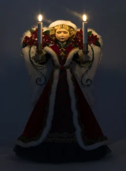 Katherines Collection Katherine's Collection 20" Penelope Poinsettia Angel Lighted Christmas Tree Topper 28-428329 Online