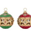 Katherines Collection Katherine's Collection 11" Red or Green Royal Christmas Ball Tabletop Ornament with Tea Light Decoration 28-528815 Discount