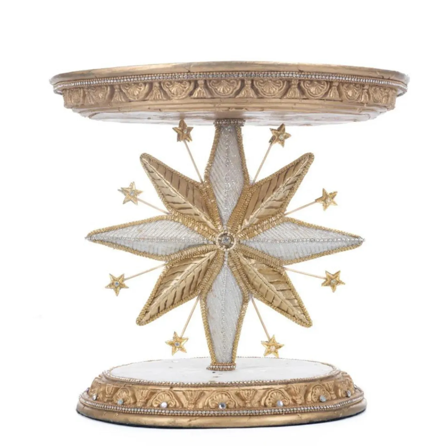 Katherines Collection Katherine's Collection 10.75" Starry Nights Bethlehem Star Cake Stand 28-328020 Online