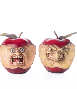 Katherines Collection Katherine's Collection 4.75" Toxic Terry and Noxious Nelson Apples Set of 2 Halloween Decoration 28-528606 New