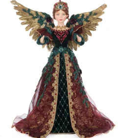 Katherines Collection Katherine's Collection 21" Winter Balsam and Berry Scarlett the Angel Christmas Tree Topper 28-528780 Clearance