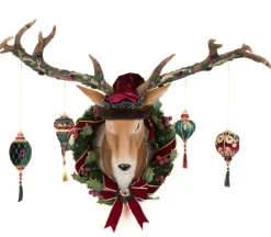 Katherines Collection Katherine's Collection 36" Winter Balsam and Berry Deer Wall Piece with Ornaments Christmas Decoration 28-528788 Online
