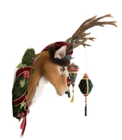 Katherines Collection Katherine's Collection 36" Winter Balsam and Berry Deer Wall Piece with Ornaments Christmas Decoration 28-528788 Online
