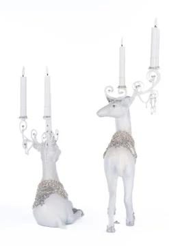 Katherines Collection Katherine's Collection Crystal Christmas Standing or Sitting Deer Christmas Candleholder