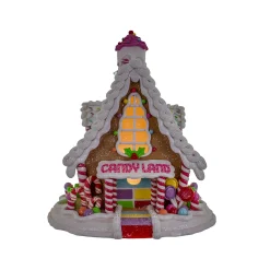 Kurt Adler 11" Battery Operated Light-Up Candyland Gingerbread House CN9231 New