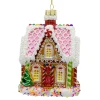 Kurt Adler 5.75" Bellissimo Gingerbread House Glass Christmas Ornament BELL0047 Sale