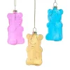 Kurt Adler 4" Glass Gummy Bear Christmas Ornaments Set of 3 T3666 Hot