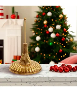 Kurt Adler 7" Gold Christmas Tree Topper Finial Holder D4412