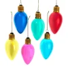 Kurt Adler 4.5" Large C7 Bulb Glass Christmas Ornaments Set of 6 F2298 Online