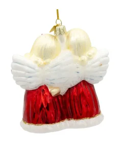 Kurt Adler 4" Noble Gems Angels With Gifts Glass Christmas Ornaments NBX0089 Clearance