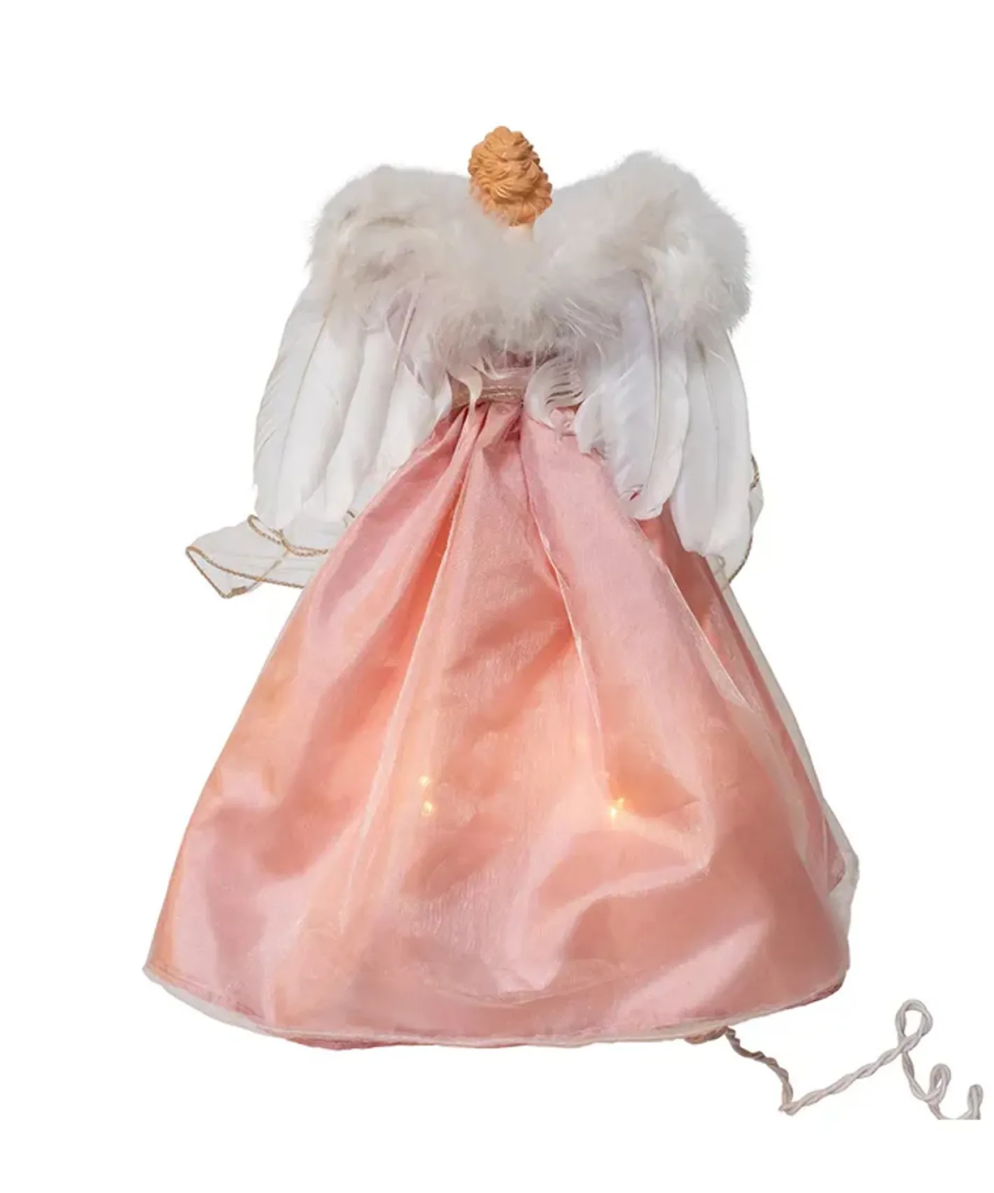 Kurt Adler 14" Pink & Ivory Angel Christmas Tree Topper UL2252 Outlet