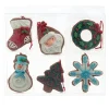 Kurt Adler 3.5" Set of 6 Christmas Cookie Shape Ornaments D4533 Outlet