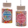 Kurt Adler 3.3" Set of 2 Cookie Sprinkles Jar Christmas Ornament D4226