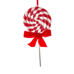 Kurt Adler 6.3" Set of 2 Peppermint Stripe Lollipop Christmas Ornament D4099 New