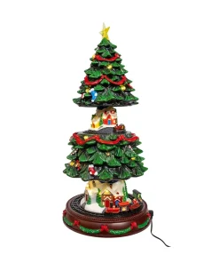 Kurt Adler Animated Musical Turning Christmas Tree Tabletop Decoration JEL1333 Discount