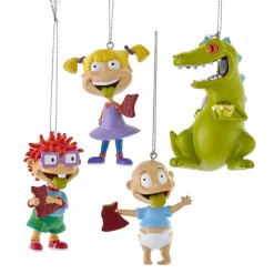 Kurt Adler Set of 4 3.5" Rugrats Blow Mold Christmas Ornaments RG1201 Outlet